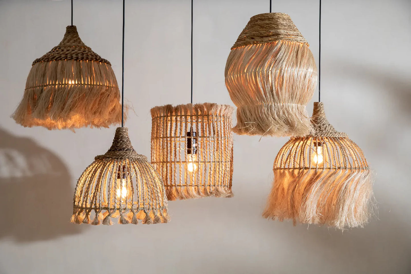 L'Abat-jour Abaca Bird Cage - Naturel - M