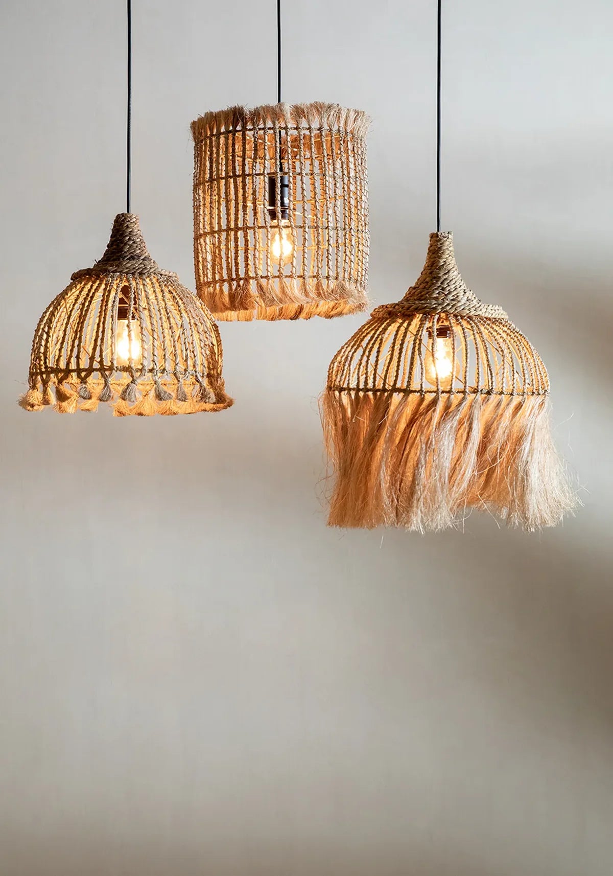 L'Abat-jour Abaca Bird Cage - Naturel - M