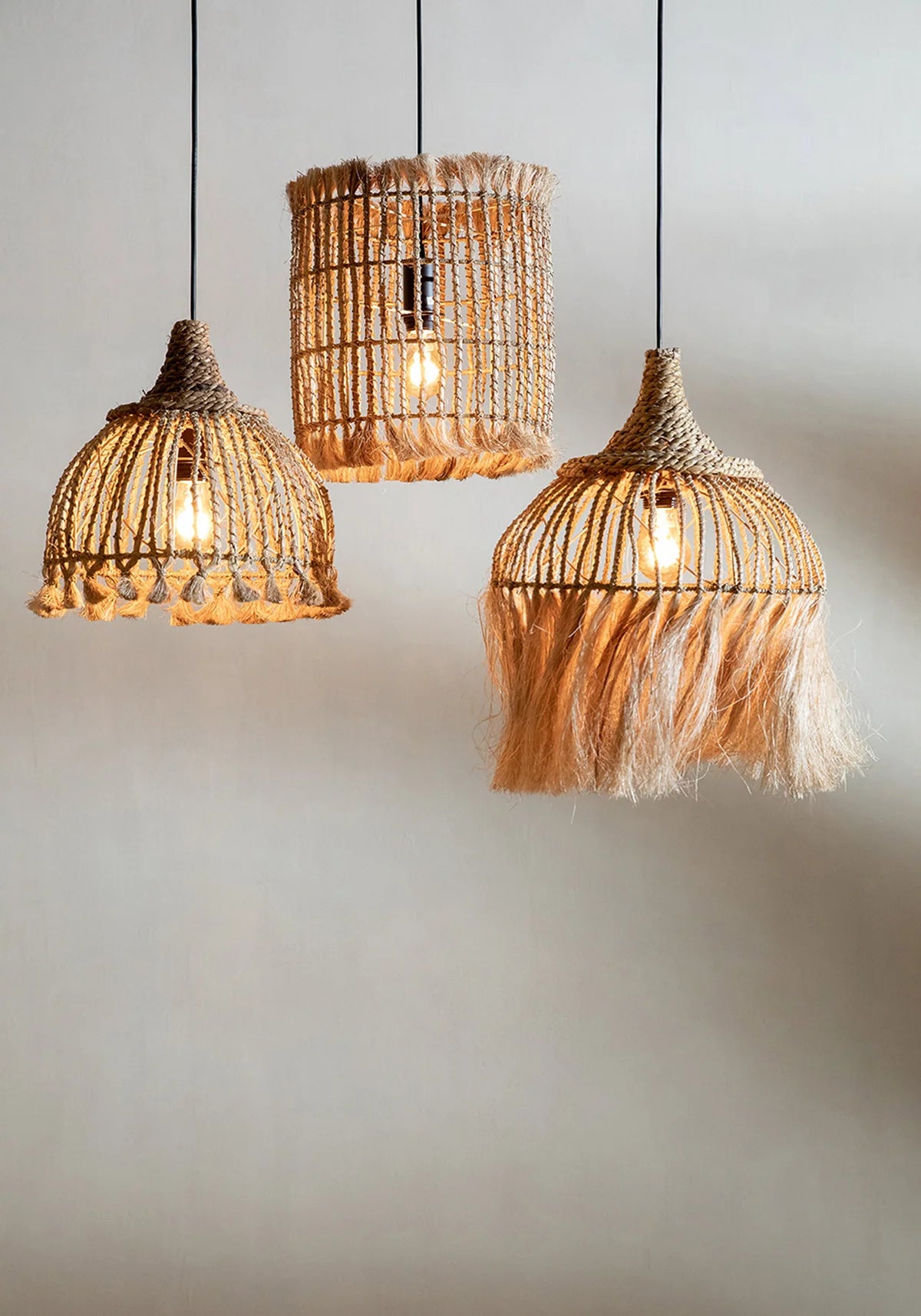 L'Abat-jour Abaca Tassel - Naturel - S