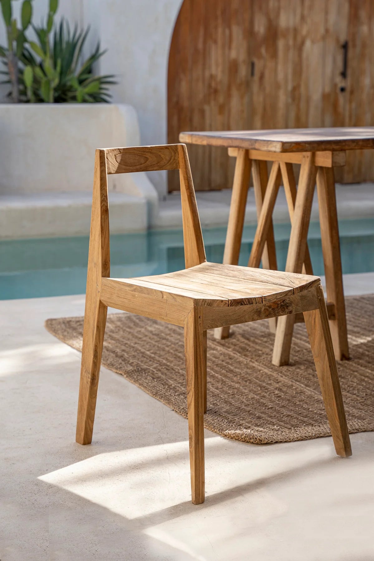 La Chaise de Salle à Manger Paxi - Naturel - Extérieur