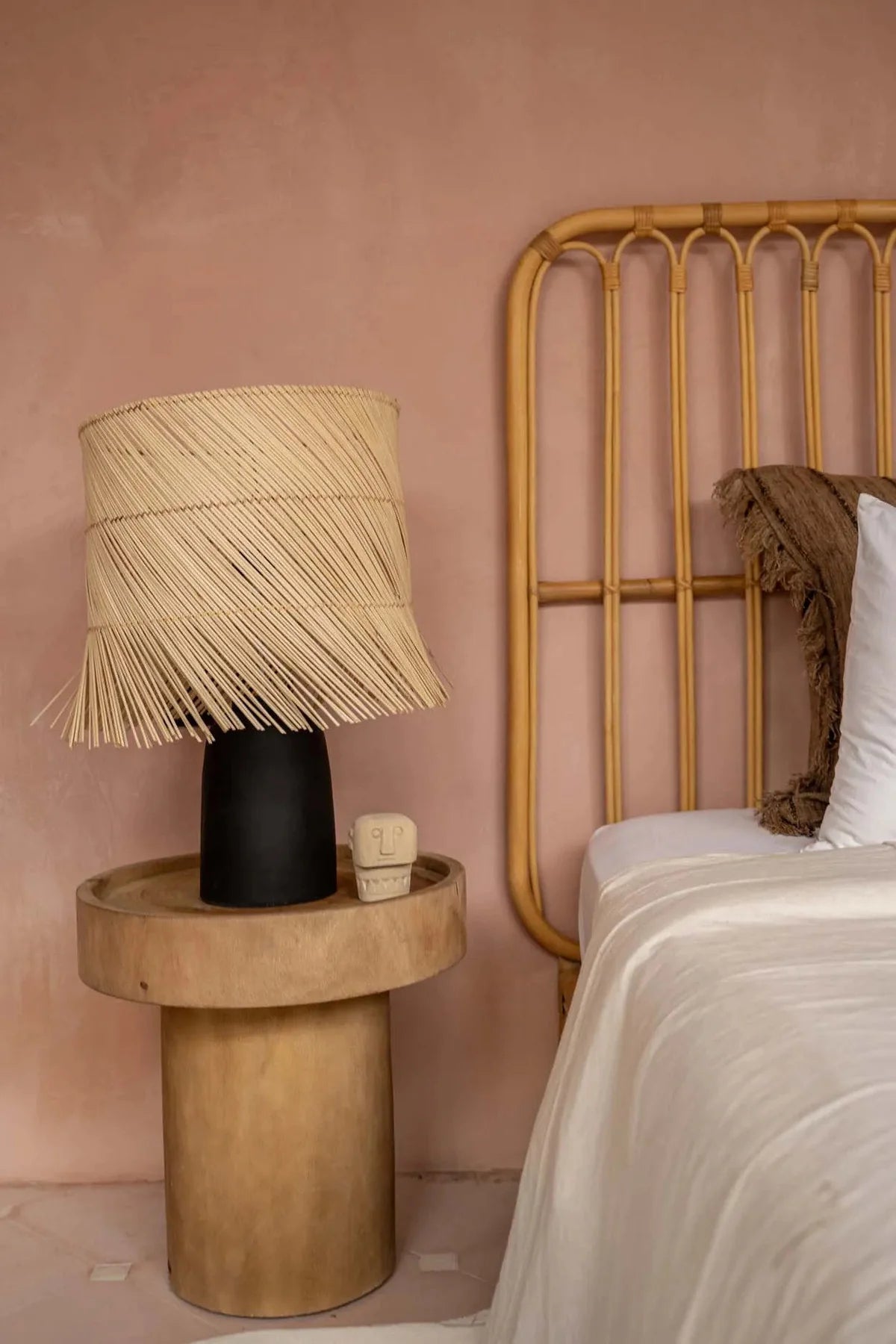 La Lampe De Table Rattan - Noir Naturel