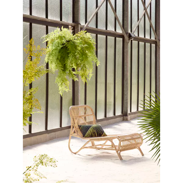 KIM - chaise-longue - rotin - L 66 x W 118 x H 77 cm - naturel