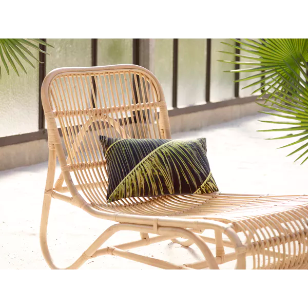 KIM - chaise-longue - rotin - L 66 x W 118 x H 77 cm - naturel