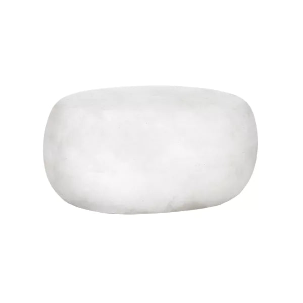 PEBBLE - table d'appoint - fibre d'argile - L 60 x W 43 x H 31 cm - blanc