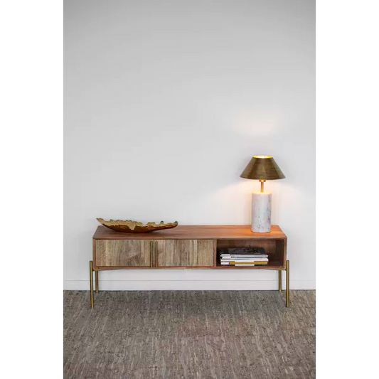 ALFREDO - armoire - bois de mangier - L 120 x W 40 x H 46 cm - naturel