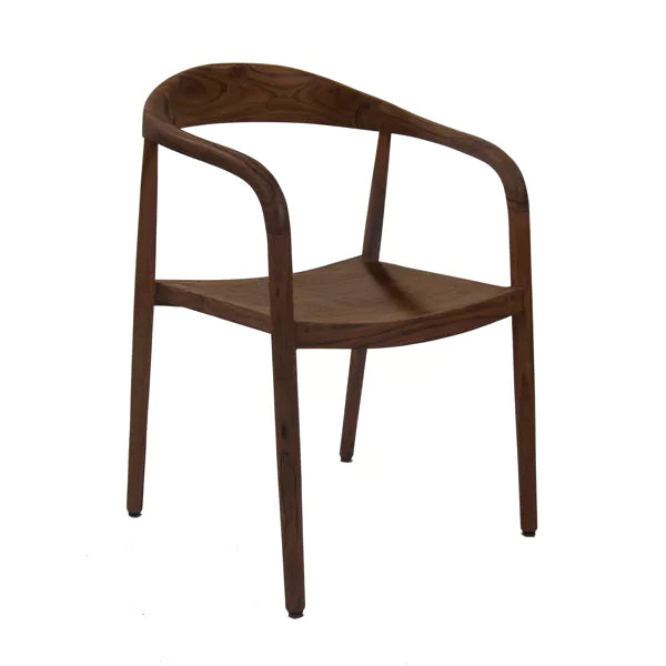 ROMEO - chaise - bois d'acacia - L 57 x W 53 x H 79 cm - noyer