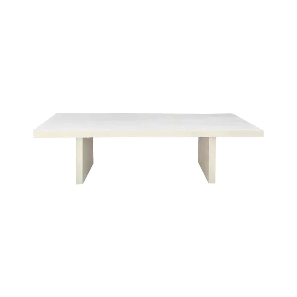 PIASTRO - table - enduit à la chaux - L 220 x W 85 x H 75 cm - blanc cassé