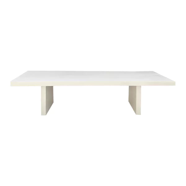 PIASTRO - tabel - enduit à la chaux - L 260 x W 85 x H 75 cm - blanc cassé