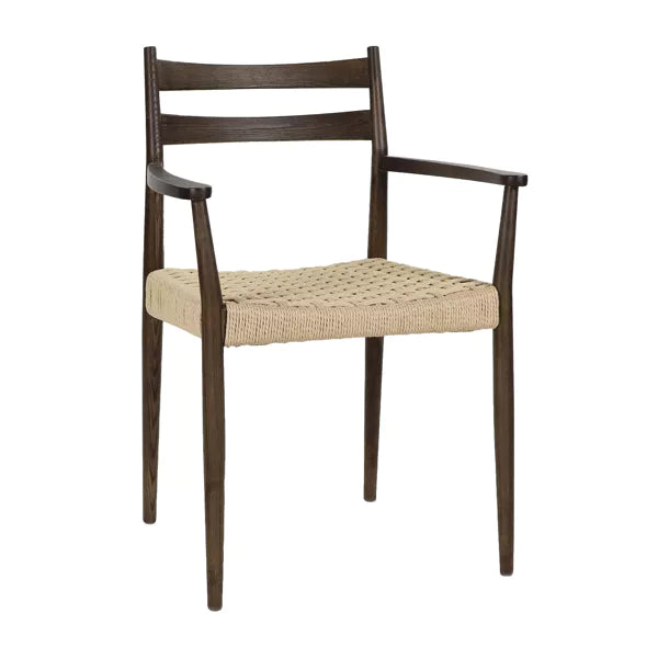 MINOU - chaise - bois de frêne / papier - L 51,5 x W 57 x H 80 cm - noyer