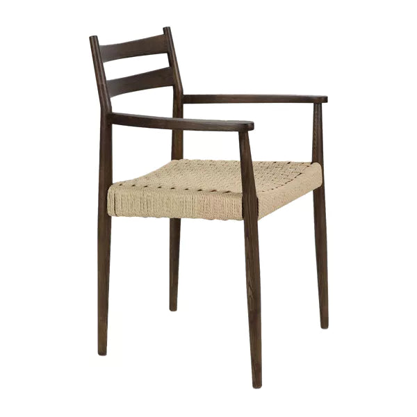 MINOU - chaise - bois de frêne / papier - L 51,5 x W 57 x H 80 cm - noyer
