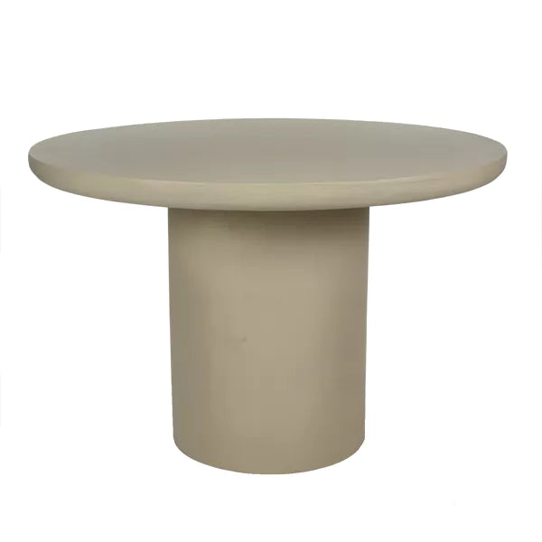 PIASTRO - table - enduit à la chaux - DIA 115 x H 76 cm - gris/beige
