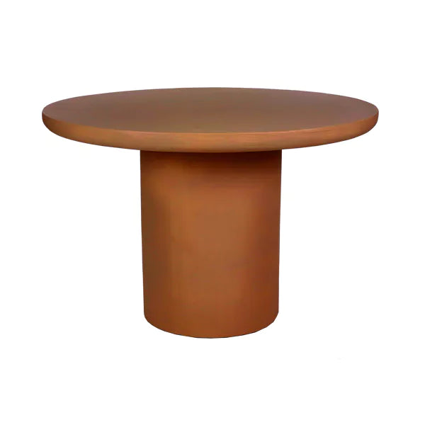PIASTRO - table - enduit à la chaux - DIA 115 x H 76 cm - terracotta