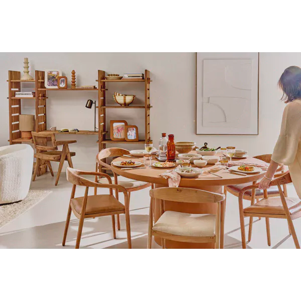 PIASTRO - table - enduit à la chaux - DIA 115 x H 76 cm - terracotta