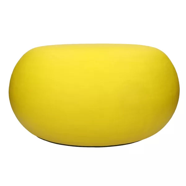 PRETORIA - table d'appoint - enduit à la chaux - DIA 50 x H 25 cm - jaune