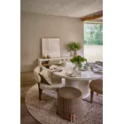 PIASTRO - table - enduit à la chaux - DIA 150 x H 68 cm - blanc cassé