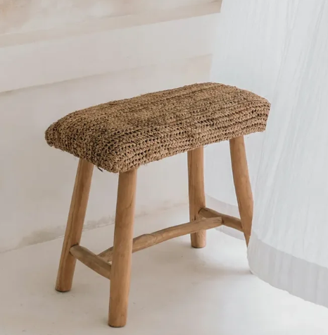 Le banc en raphia - Naturel