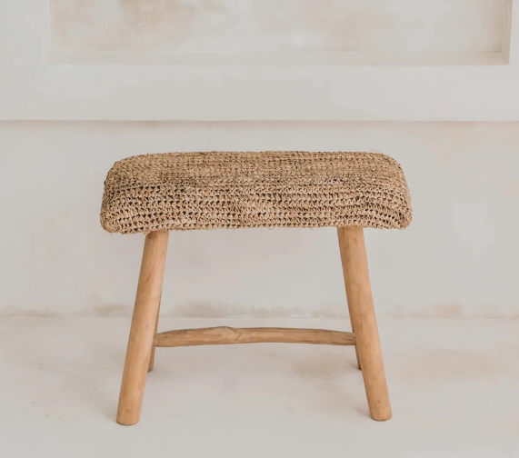 Le banc en raphia - Naturel