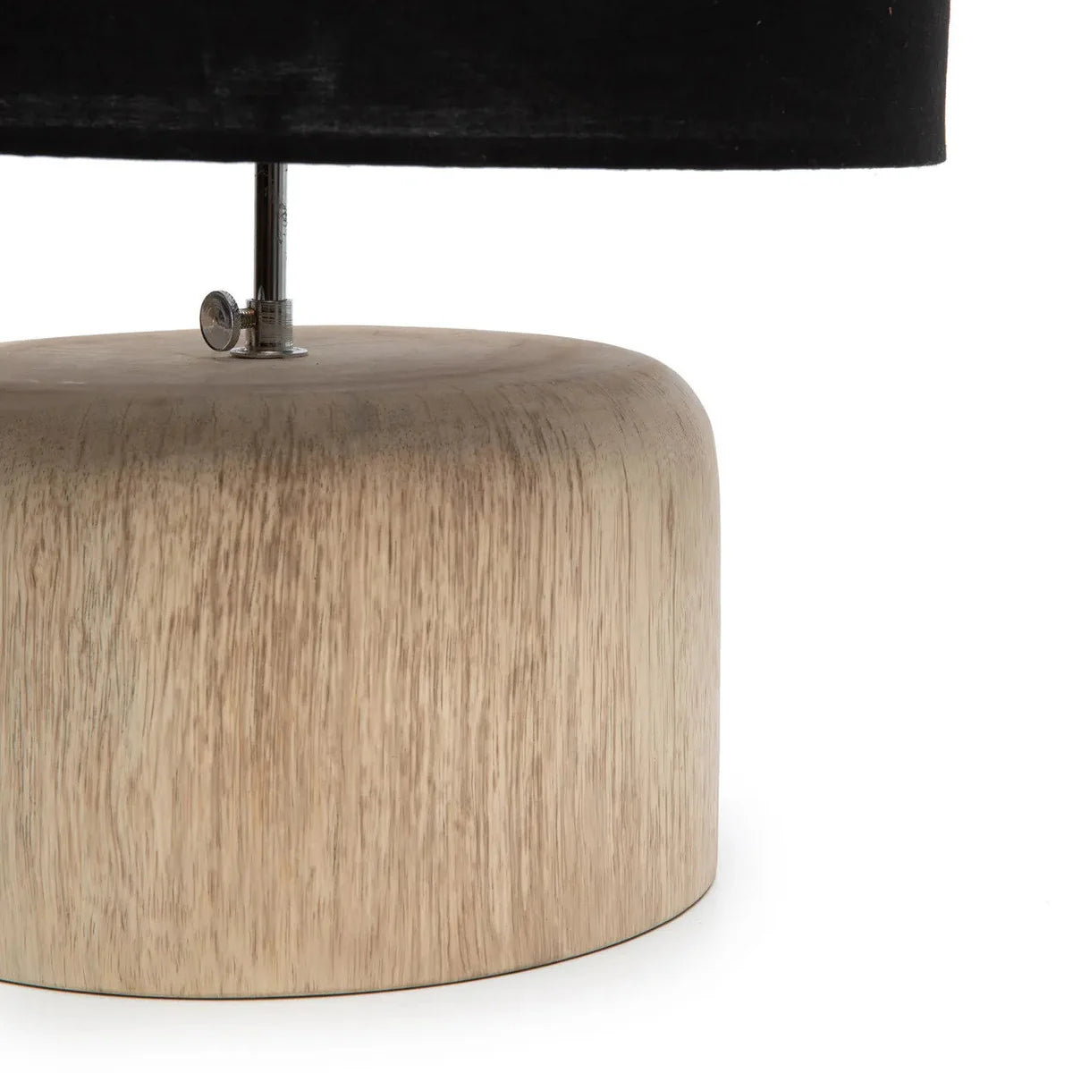 La Lampe De Table Teak Wood - Naturel Noir