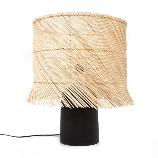 La Lampe De Table Rattan - Noir Naturel