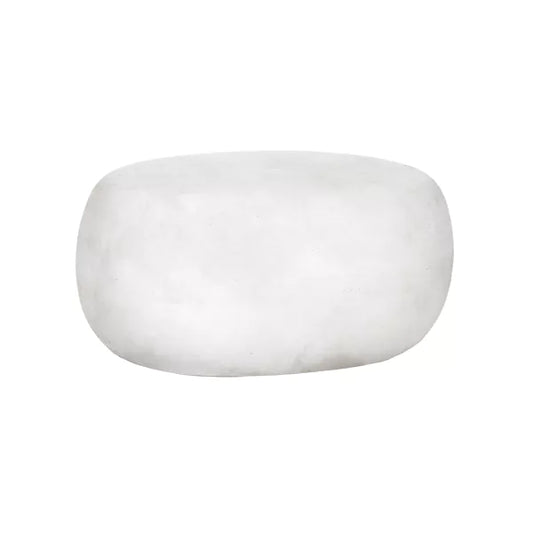 PEBBLE - table d'appoint - fibre d'argile - L 60 x W 43 x H 31 cm - blanc