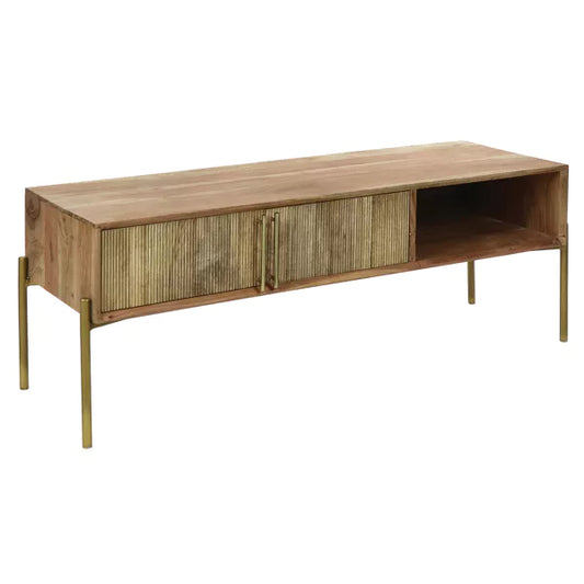 ALFREDO - armoire - bois de mangier - L 120 x W 40 x H 46 cm - naturel