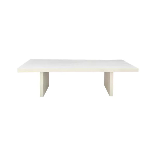 PIASTRO - table - enduit à la chaux - L 220 x W 85 x H 75 cm - blanc cassé