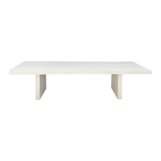 PIASTRO - tabel - enduit à la chaux - L 260 x W 85 x H 75 cm - blanc cassé