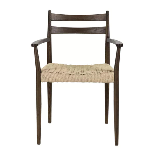 MINOU - chaise - bois de frêne / papier - L 51,5 x W 57 x H 80 cm - noyer