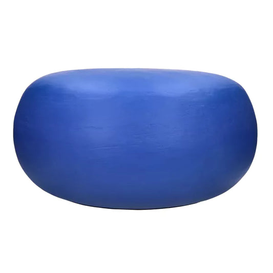 PRETORIA - table d'appoint - enduit à la chaux - DIA 50 x H 25 cm - bleu
