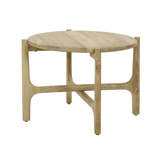 CABANE - table d'appoint - bois de mangier - DIA 55 x H 40 cm - naturel