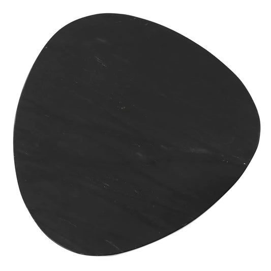 AXIO - set/3 tables d'appoint - marbre - L 40/54/74 x W 40/52/68 x H 36/41/45 cm - noir